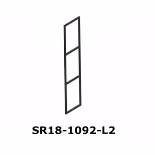 Rama półki Profil System SR18 h=1092 mm szer. 350 mm Czarny mat