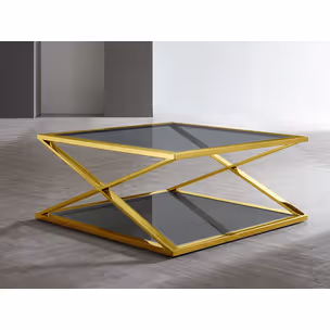 Stolik kawowy CJ1085 100x43cm - złoty