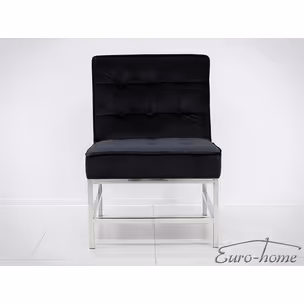 Fotel FC41 75x68x95 cm - srebrno-czarny