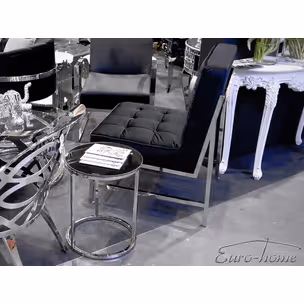 Fotel FC41 75x68x95 cm - srebrno-czarny