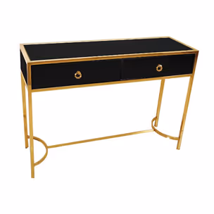 Toaletka Lustrzana LW6071 110x35x82 cm - złoto-czarny