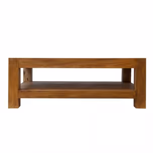 Stolik kawowy z półką drewniany VERONA 120x70 - palisander teak