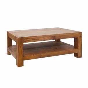 Stolik kawowy z półką drewniany VERONA 120x70 - palisander teak