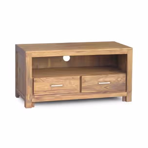 Szafka RTV drewniana MODENA 2 szuflady - palisander teak