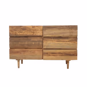 Komoda drewniana CENTURY RUSTIC 6 szuflad - stare drewno