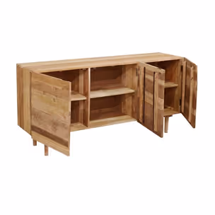 Komoda drewniana 3-drzwiowa CENTURY RUSTIC - stare drewno