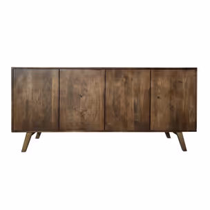 Komoda drewniana 4-drzwiowa STOCKHOLM - mango orzech włoski