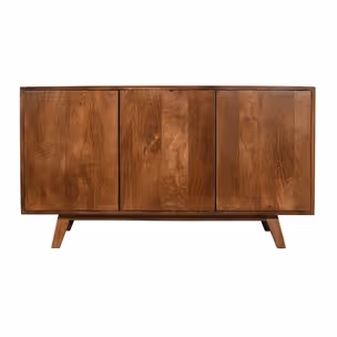 Komoda drewniana 3-drzwiowa STOCKHOLM - mango orzech włoski