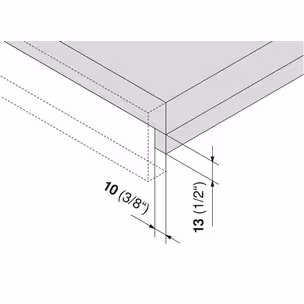 Blokada szuflady tackowej TANDEM 560H, 561H / MOVENTO 760H, 766H - ciemnoszary / gr. boku 16 mm