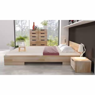 Łóżko drewniane bukowe SPECTRUM Long 90x220 - biały