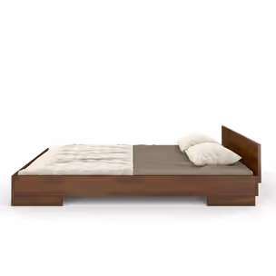 Łóżko drewniane sosnowe SPECTRUM Niskie 90x200 - orzech