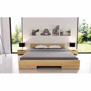 Łóżko drewniane sosnowe SPECTRUM Niskie 90x200 - biały