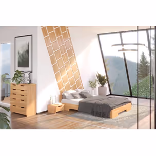 Łóżko drewniane bukowe SPECTRUM Niskie 120x200 - palisander