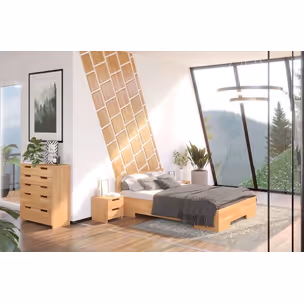 Łóżko drewniane bukowe SPECTRUM Maxi 140x200 - palisander