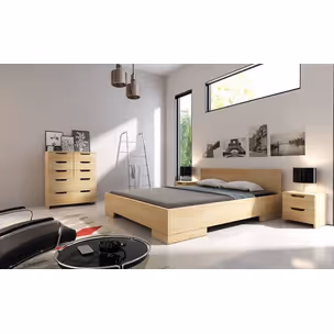 Łóżko drewniane sosnowe SPECTRUM Maxi&Long 120x220 - naturalny