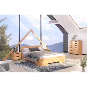 Łóżko drewniane bukowe SPECTRUM Maxi&Long 180x220 - palisander
