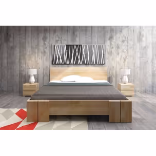 Łóżko drewniane bukowe VESTRE Maxi 140x200 - orzech