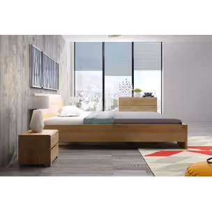 Łóżko drewniane bukowe VESTRE Maxi 140x200 - naturalny