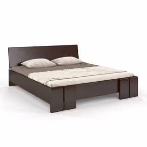 Łóżko drewniane bukowe ze skrzynią na pościel VESTRE Maxi&ST 120x200 - palisander