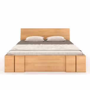 Łóżko drewniane bukowe z szufladami VESTRE Maxi&DR 140x20 - naturalny