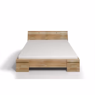 Łóżko drewniane bukowe ze skrzynią na pościel SPARTA Maxi&ST 120x200 - naturalny