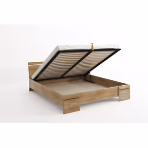 Łóżko drewniane bukowe ze skrzynią na pościel SPARTA Maxi&ST 120x200 - naturalny