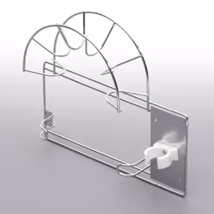 Wieszak na rurę odkurzacza mały metal efekt chrom