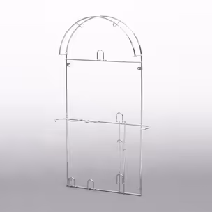 Wieszak na rurę odkurzacza duży metal efekt chrom
