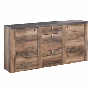 Komoda 2-drzwiowa z szufladami LARONA 25 - orzech satin/touchwood