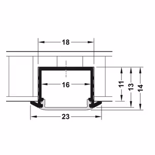 Profil wpuszczany LOOX 1191 - aluminium/biały / gł. 11 mm / dł. 250 cm