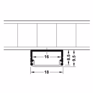 Profil nawierzchniowy LOOX 2190 - aluminium/biały / wys. 8,5 mm / dł. 250 cm
