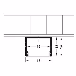 Profil nawierzchniowy LOOX 2191 - aluminium/biały / wys. 13 mm / dł. 250 cm