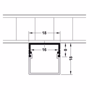 Profil nawierzchniowy LOOX 2192 - aluminium/biały / wys. 18 mm / dł. 250 cm
