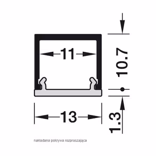 Profil nawierzchniowy LOOX5 2101 do taśm LED 8 mm - aluminium/biały / dł. 300 cm