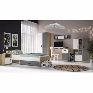 Szafa narożna FINI 13 - biały/antracyt