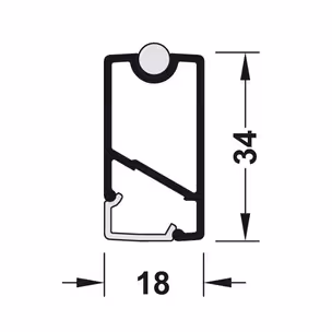Drążek ubraniowy DRESSCODE - szary ciemny / dł. 250 cm