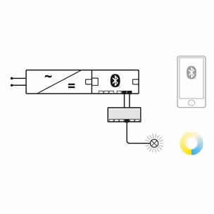 Adapter Multi White Häfele Loox5 / 12 V / 3-bieg. / do rozdzielacza na 6 wtyków Häfele Connect Mesh, maks. podłączona moc 60 W