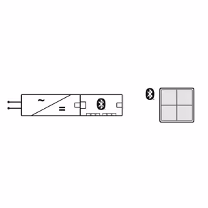 Przycisk ścienny CONNECT MESH - czarny / 81x81x12 mm