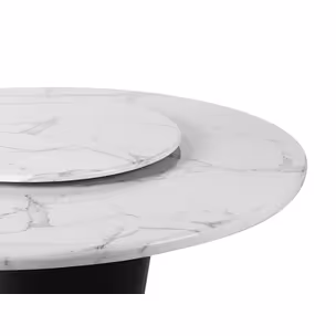 Stół okrągły D15 150 cm - biały/czarny