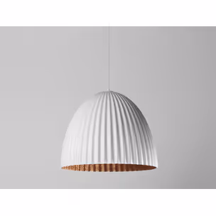 Lampa wisząca PLISSART M - biały/miedziany