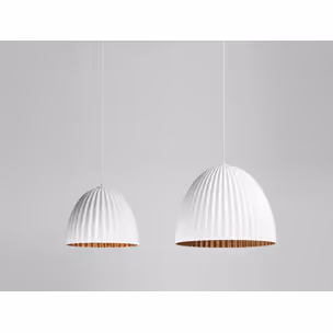 Lampa wisząca PLISSART M - biały/miedziany