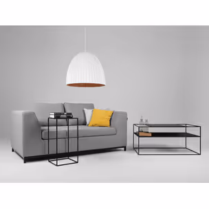 Lampa wisząca PLISSART M - biały/miedziany
