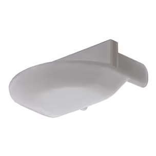 Zaślepka do profilu wpuszczanego LOOX 1190 z przelotką - srebrny / 6.5 mm / 1 kpl.