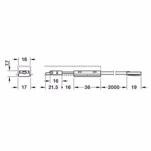 Wyłącznik ze ściemnianiem, Häfele Loox5 12 V / do jednokolorowych taśm LED 8mm