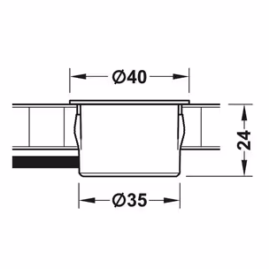 Podwójne gniazdo USB LOOX ESC 2001 modułowe - czarny mat / 12 V