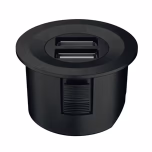 Podwójne gniazdo USB LOOX ESC 2001 modułowe - czarny mat / 12 V