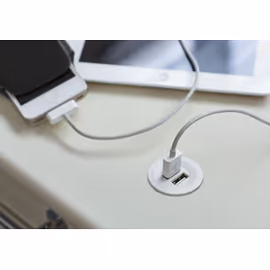 Podwójne gniazdo USB LOOX ESC 2001 modułowe - biały mat / 12 V