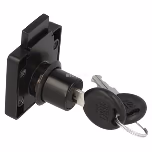 Zamek kwadratowy Siso X-850 w systemie 1 klucza - czarny / fi 19 mm