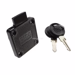 Zamek kwadratowy Siso X-850 w systemie 1 klucza - czarny / fi 19 mm