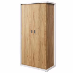 Szafa 2-drzwiowa SIMI MS-02 - biały alpejski/hikora naturalna